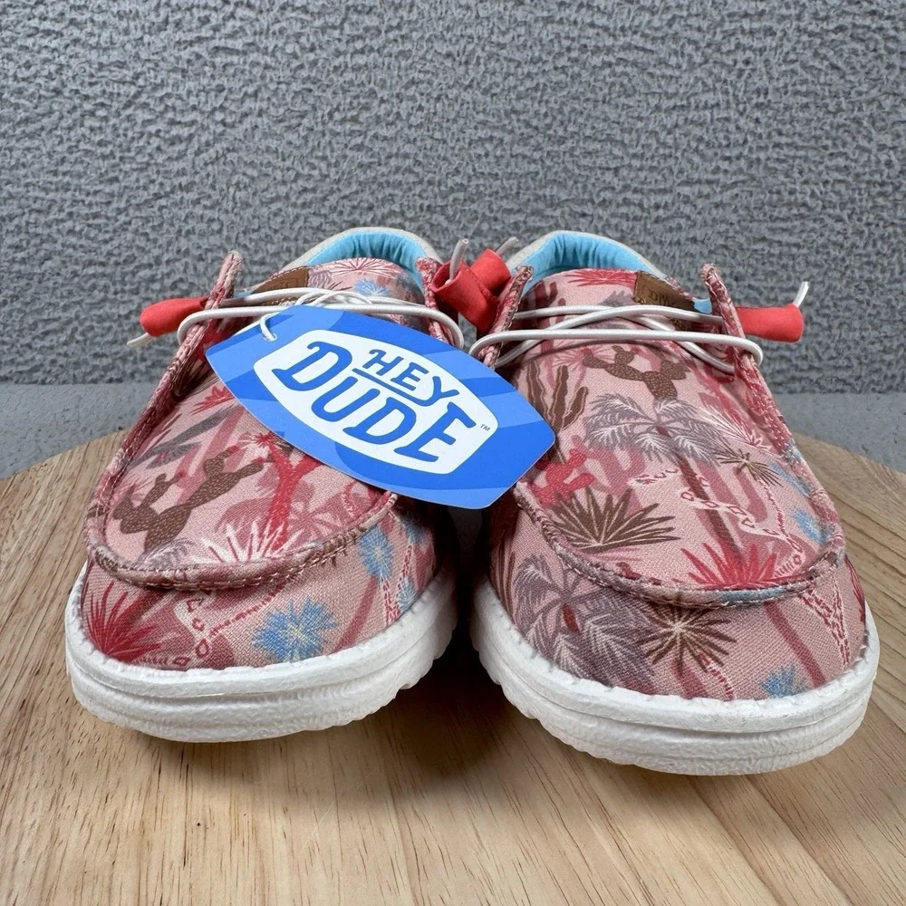 Hey Dude Wendy Funk Oasis Womens Size 10 Pink Southwestern Desert Slip On Shoes
